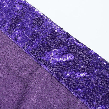 Poise3EHome 8Ft x 10Ft Purple Sequin Backdrop, Glitter Thick Satin Sequin Background Drapes, Sequence Backdrop for Halloween Wedding Party Holiday Festival Decor