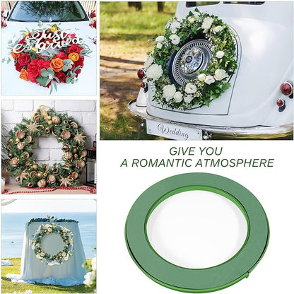 DOITOOL Flower Foam Ring with Suction Cup Car Flower Mud Green Wet Foam Blocks Round Floral Foam Blocks Artificial Floral Arrangements Mud for Florist Wedding Car Holiday Decoration 250g