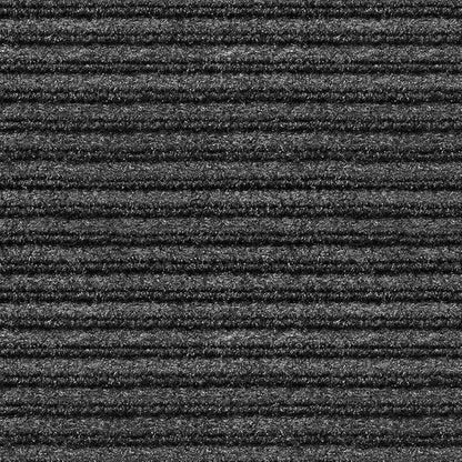 House, Home and More Indoor Outdoor Double-Ribbed Carpet Runner with Skid-Resistant Rubber Backing - Smokey Black - 3 Feet x 40 Feet