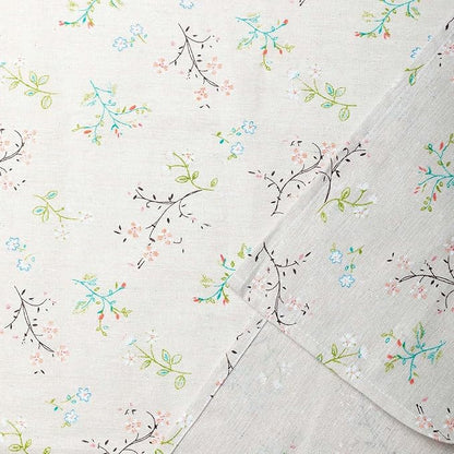 YiHomer Pastoral Rectangle Tablecloth - 52 x 70 Inch - Beige Linen Table Cloth - Washable Table Cover with Wrinkle Resistant for Restaurant, Picnic, Bistro, Indoor and Outdoor Dining, Gardenia