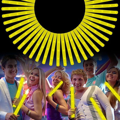 Foam Glow Sticks Bulk, 30 PCS Yellow Light Up Foam Sticks 3 Modes, Glow Party Supplies for Wedding,Raves, Carnival, Concert, 4th of July, Halloween, Christmas, New Year