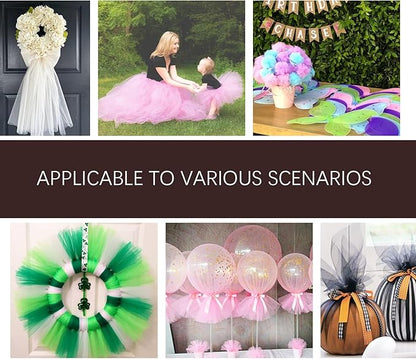 54" by 20 Yards Tulle Fabric Rolls Tulle Ribbon Tutu Spool Bolt for DIY Wedding Decoration Baby Shower Tutu Skirt Gift Wrapping Large Matte Tulle, Roll Packaging (Dusty Rose)