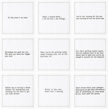 Five Star Napkins 60th Birthday Quotes White Cotton Cocktail Napkins, Beverage Napkins, Bar Napkins, Cloth Napkins, Party Napkins, Events, Holidays, Weddings, Birthdays, Disposable, 4.5" x 4.5"- (50x)