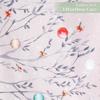 Maison d' Hermine Table Runner 100% Cotton Single Layer Table Runners 72 inches Long for Thanksgiving Christmas Decorations Home Kitchen Dining Party Wedding (Fairy Christmas, 14.5" x 72")