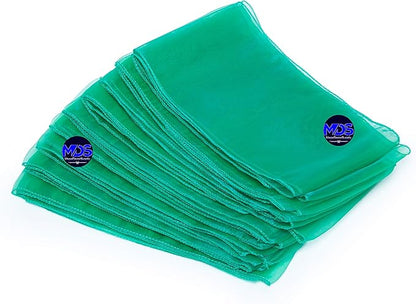 MDS Pack of 125 PCS Organza Chair Sashes Wider Dining Chair Bows Ribbon Tie Back for Wedding Party Birthday Bridal Shower Reception Event Banquet Home Chair Cover Decoration - Green