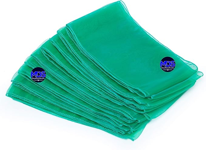 MDS Pack of 200 PCS Organza Chair Sashes Wider Dining Chair Bows Ribbon Tie Back for Wedding Party Birthday Bridal Shower Reception Event Banquet Home Chair Cover Decoration - Green