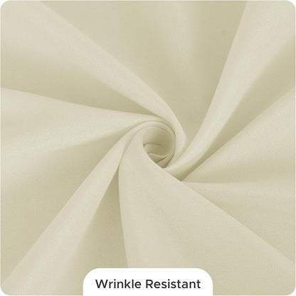 Fitable 8 Pack Table Cloth Rectangle Table: Stain and Wrinkle Resistant Tablecloth Rectangular, Washable Polyester Tablecloths for Wedding Party Dining Banquet Event Catering(Ivory, 70x120 Inch)