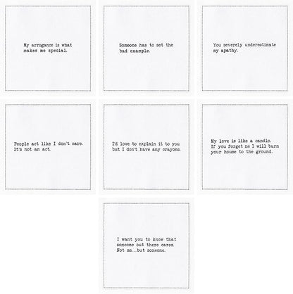Five Star Napkins Subversive Quotes Cotton Cocktail Napkins,Beverage Napkin, Bar Napkin, Party Napkins,Small Napkins,Napkins for Events,Holidays, Weddings,Parties 4.5"x4.5"-Single Use(50x) Disposable
