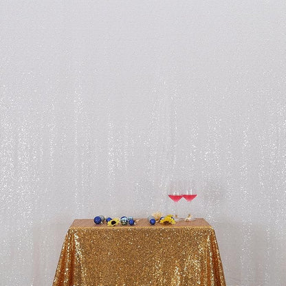 Poise3EHome 7FT x 7FT Sequin Photography Backdrop Curtain for Party Decoration, White