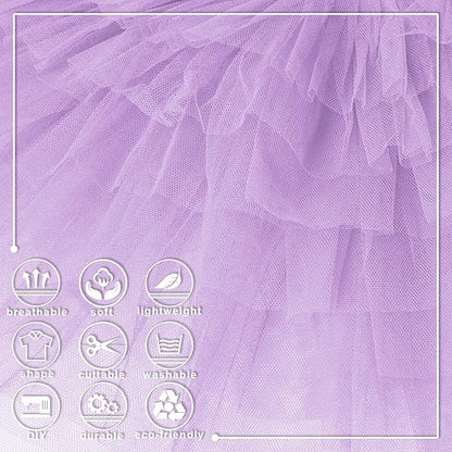 Lavender Tulle Fabric Roll 6 Inch X 300 FT (100 Yards) Matte Tulle Ribbon Netting Mesh Spool for DIY Tutu Skirt Wedding Bow Gift Wrapping Baby Shower Christmas Party Halloween Decorations
