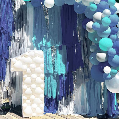PartyWoo Crepe Paper Streamers 4 Rolls 328ft, Pack of Crepe Paper Navy Streamers Party Decorations, Crepe Paper for Birthday Decorations, Party Decorations, Wedding Decorations (1.8 in x 82 Ft/Roll)