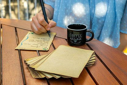 Wanderings Handmade Antique Blank Cards with Slighly Burned Paper Edge - 4"x6" Package of 50 - Mixed Media Cards for Announcements Invitations Crafts - Thick 150 GSM Recycled Paper