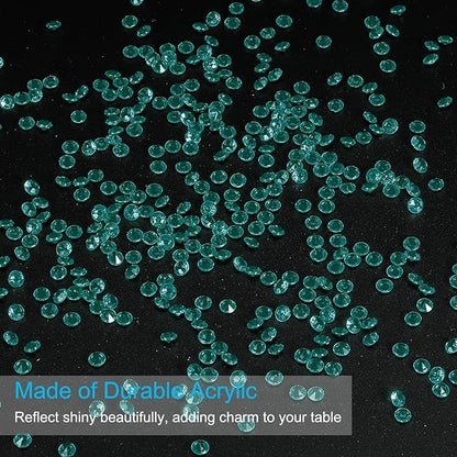 PATIKIL 10000 Pcs Wedding Table Scatter Confetti Crystals 4.5mm Acrylic Diamonds Vase Fillers Gems for Table Centerpiece Decorations Party Vase Beads, Blue Green