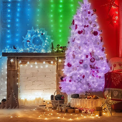 Lakumu 12 Pack Multi Color Led Fairy Lights Battery Operated - String Lights Waterproof Silver Wire 7 FT 20 Led Firefly Starry Moon Lights for DIY Christmas Decorations Mason Jar Party Wedding Decor