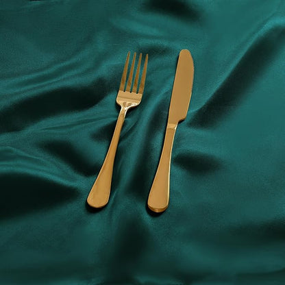 50 Pieces Forest Green Satin Napkins, 17" x 17" Square Table Napkins, Silky Soft Smooth Washable Napkins for Restaurant, Weddings, Dinner, Party Decoration