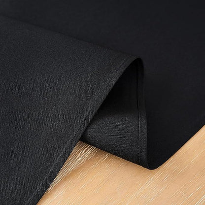 2 Pack Black Small Short Table Runner 12 x 24 Inch Solid Color Runners Coffee Table Dresser for Daily Party Home Decoration
