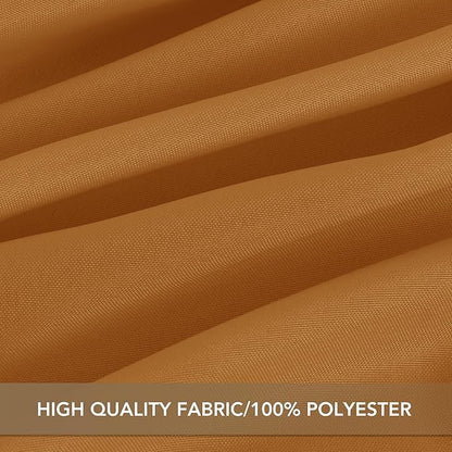 sancua Thanksgiving Square Tablecloths 60x60 Inch Bronze, 2 Pack - Fabric Fall Table Cloth for Square or Round Tables, Washable Polyester Table Cover for Dinner, Holiday Party, Display Tables