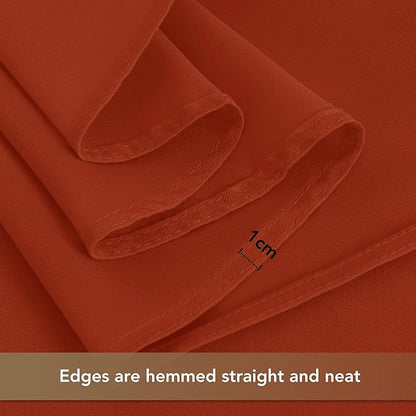 sancua Square Tablecloths 85x85 Inch Rust - Fabric Fall Table Cloth for Square or Round Tables, Burnt Orange Washable Polyester Table Cover for Thanksgiving, Holiday Party, Decorative Display Tables