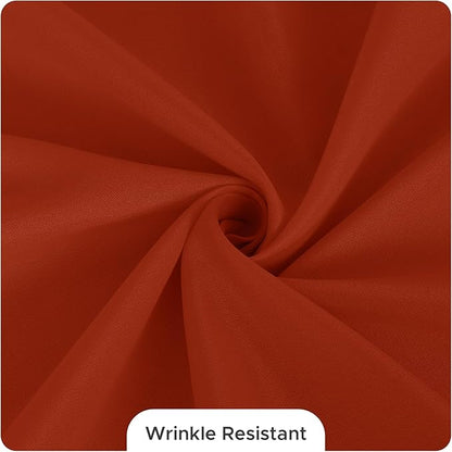 Fitable 8 Pack Rectangle Tablecloths: Stain Resistant Wrinkle Free Fall Table Clothes, Washable Reusable Polyester Table Covers for Wedding Thanksgiving Party Birthday Banquet(Rust, 60x102 Inch)