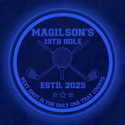 Custom Golf LED Bar Sign – Personalized Color Changing Acrylic Wall Decor for Home Bar, Man Cave, Game Room, or Patio (Golf Bar, 20 INCHES)