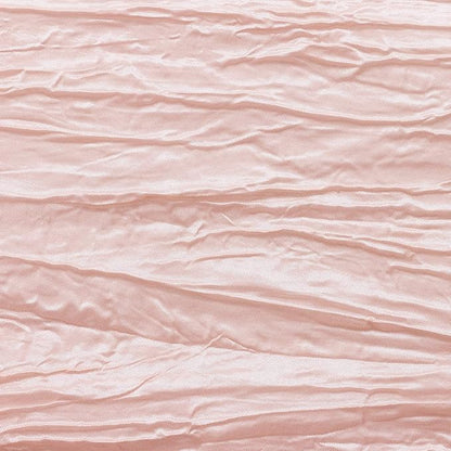 YOUR CHAIR COVERS - 60 x 102 inch Rectangular Crinkle Taffeta Tablecloth - Blush, Rectangle Table Linens for 6 ft Rectangular Tables, Wedding Crushed Table Cloth