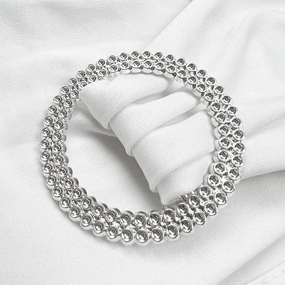 Spandex Chair Sashes Bands 50PCS Stretch Chair Ties Bows with Buckle Slider for Wedding Party Banquet Decoration (White)…