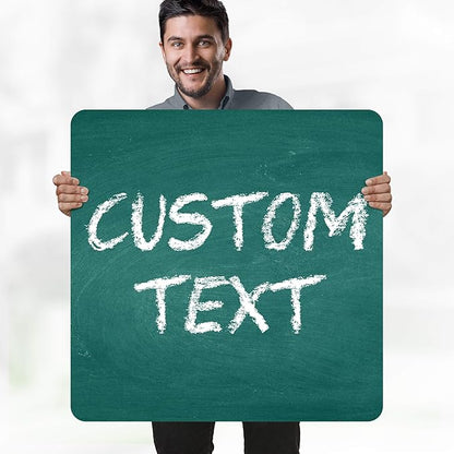 Custom Sign, Custom Street Sign, 11 Font Colors, 13 Font Styles, 4 Hole Options, 22 Sizes, 30x30 Inches, Rust Free DiBound, Fade Resistant, Made in USA by My Sign Center (Chalkboard Green)