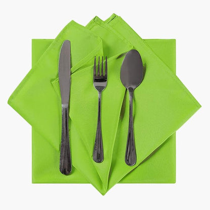 Cupuamon Cloth Napkins 20x20 inch Washable Polyester Dinner Napkins Soft Table Napkins for Wedding Party Dining Banquet(Apple Green,50PCS)