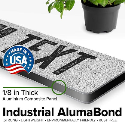 Custom Sign, Custom Street Sign, 11 Font Colors, 13 Font Styles, 4 Hole Options, 22 Sizes, 3x12 Inches, Rust Free DiBound, Fade Resistant, Made in USA by My Sign Center (Concrete)