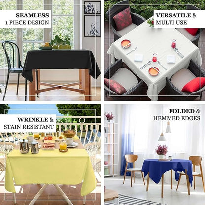 Efavormart 54x54 Peacock Teal Wholesale Linens Seamless Polyester Square Linen Tablecloth for Wedding Banquet Party Restaurant