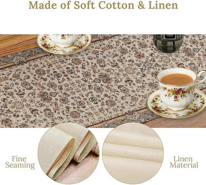 Farmhouse Vintage Flower Table Runner Morris Floral Farmhouse Rustic Coffee Kitchen Home Dining Party Table Decor 13x60in