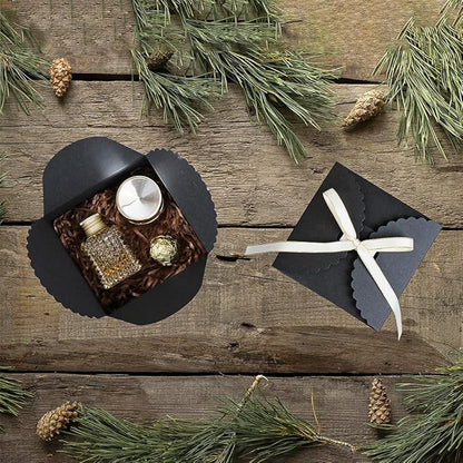 Small Black Boxes for Gifts, 10 PCS Premium Gift Box with Ribbon for Thanksgiving, Anniversaries, Party, Birthday, Graduations, and More(4.75” x 4.75” x 3.53”)