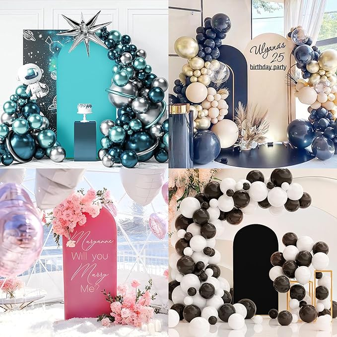 Wedding Arch Cover 6FT Arch Backdrop Cover Spandex Fitted Arch Cover for Round Top Chiara Backdrop Stand Covers for Wedding Birthday Party Baby Shower Banquet Ceremony Decoration
