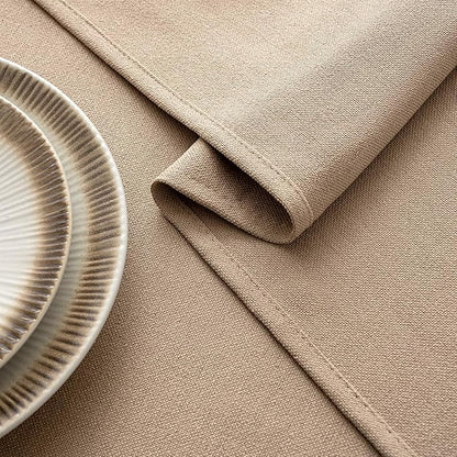 MIULEE Brown Linen Tablecloth 52x70 Inch Rectangle Table Cloth Waterproof,Stain Resistant & Wrinkle Resistant for Dining Party Wedding