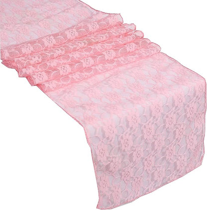 MDS Pack of 12 Wedding 12 x 108 inches Satin Table Runner for Wedding, Decorations for Birthday Parties, Banquets, Graduations, Engagements, Runners fit Rectangle, Round Table- Blush Pink
