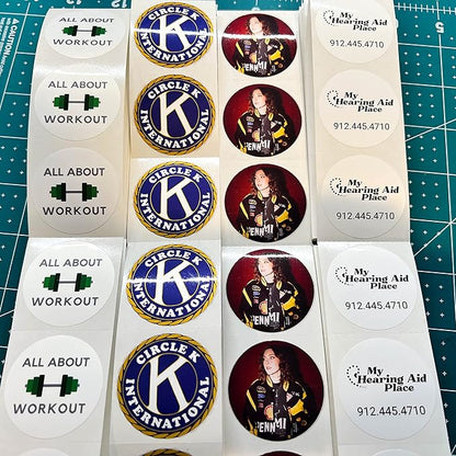 150 Custom Circle/Square BOPP Roll Labels- Personalized Stickers for Business Logo, Party, Wedding Favor, Baby Shower-Any Design Text + Image, Matte/Gloss Finish (3 * 2 Inch)
