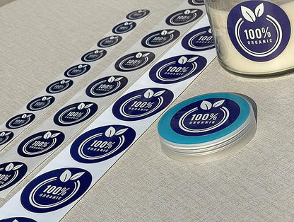 Custom Stickers Label Rolls, Build Your Own Stickers/Labels Any Design Premium Gloss BOPP Sticker, Personalized for Business Logo, Printed Sticker Labels 50+