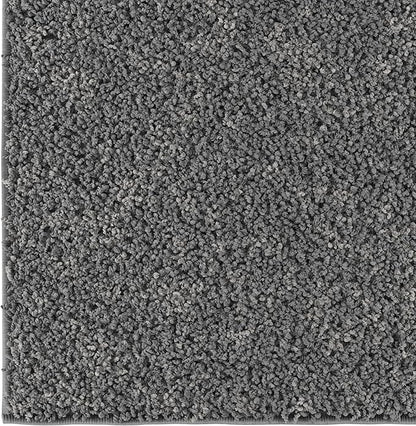 Ottomanson 2' x 3' Shaggy Area Rug - Plush & Cozy Non-Slip Carpet for Bedroom, Living Room & Nursery - Non Shedding & Durable for High-Traffic Areas, Gray