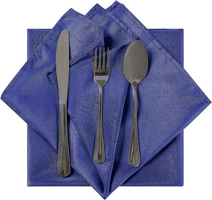 Cloth Napkins 17x17 inch Washable Polyester Dinner Napkins Soft Table Napkins for Wedding Party Dining Banquet(Royal Blue,100PCS)