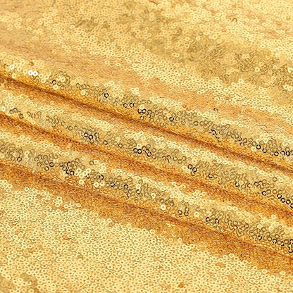 Gold Sequin Backdrop Curtains 2 Panels 2FTx8FT Glitter Gold Photo Backdrop for Wedding Party Stage Decorations