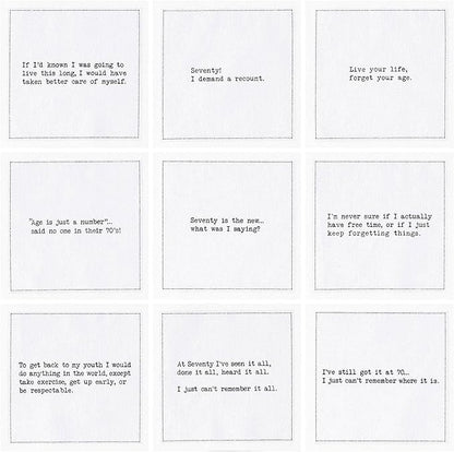 Five Star Napkins 70th Birthday Quotes White Cotton Cocktail Napkins, Beverage Napkins, Bar Napkins, Cloth Napkins, Party Napkins, Events, Holidays, Weddings, Birthdays, Disposable, 4.5" x 4.5"- (50x)