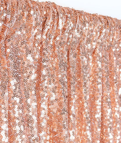 ShinyBeauty Sequin Curtains 2 Panels 4x10ft Rose Gold Backdrop Curtain Sequin Backdrop Wedding Backdrop Sequin Curtain Drapes Panels Photography Background Decoration