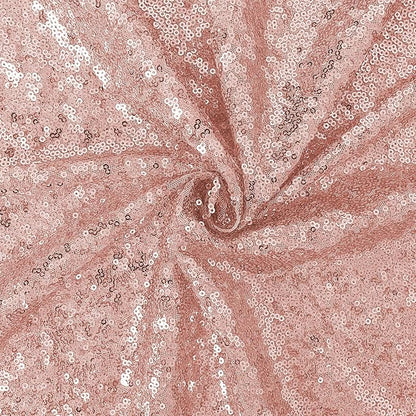 OQSQ Rosegold Rectangle Sequin Tablecloth - 60x102 inch, Glitter Drape Table Cloth, Sparkle Sequence Table Overlays for Wedding Birthday Party Baby Bridal Shower