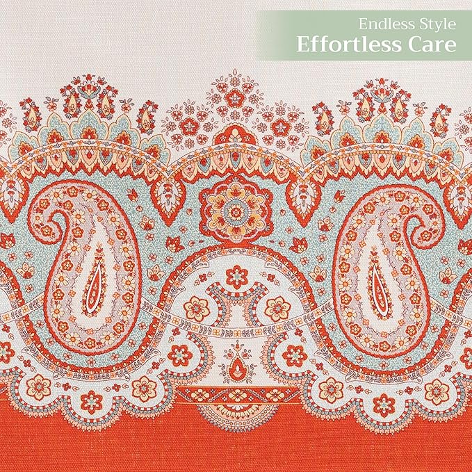 Maison d' Hermine Table Runner 100% Cotton Single Layer Table Runners 72 inches Long for Thanksgiving Christmas Decorations Home Kitchen Dining Party Wedding (Cachemire, 14.5" x 72")