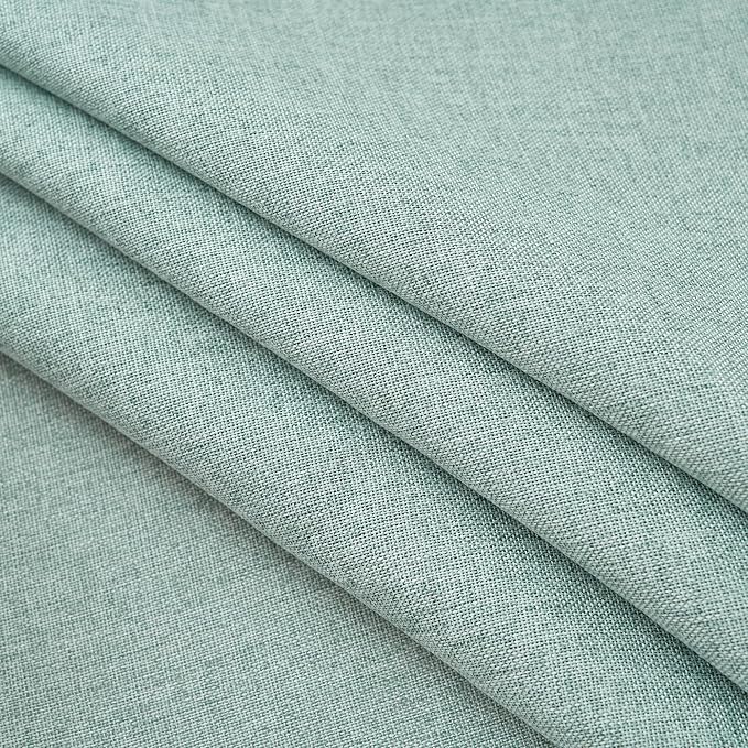 NLMUVW Sage Green Linen Tablecloth Rectangle, Rustic Textured Table Cloth Water Resistant Farmhouse Table Cover for Kitchen Dining Party Coffee, 54x108 Inch