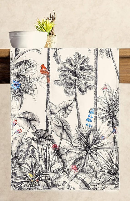 Maison d' Hermine Table Runner 100% Cotton Double Layer Table Runners 108 inches Long for Thanksgiving Christmas Decorations Home Kitchen Dining Party Wedding (Amazonia, 14.5" x 108")