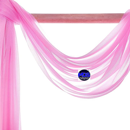 MDS Halloween Chiffon Draping Fabric - 1 Panel, 30" Wide x 20ft Long - Sheer Spooky Arbor & Canopy Drapery for Haunted House Backdrops, Party Ceilings, DIY Costumes & Themed Events - Bubblegum Pink
