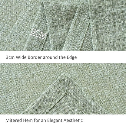 maxmill Flaxy Faux Linen Table Cloth with 2-Tone Slubby Texture Wrinkle Resistant Anti-Shrink Soft Tablecloth for Kitchen Dining Tabletop for Buffet Banquet Parties Rectangle 52 x 70 Inch Sage