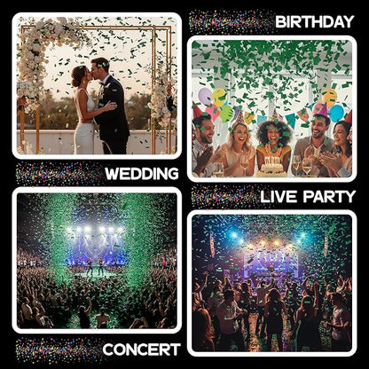 Ultimate Confetti, Rectangular Biodegradable Confetti – Dark Green Fluttering Tissue Paper Confetti for Cannon and Launcher use - Wedding Confeti, Birthday, Parties and Live Events - 1 lb, 16 oz