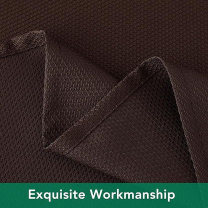 Biscaynebay Textured Fabric Round Tablecloths 90", Brown Water Resistant Table Cloths Circle Folding Table Covers Linen for Dining, Kitchen, Wedding, Parties etc. Machine Washable